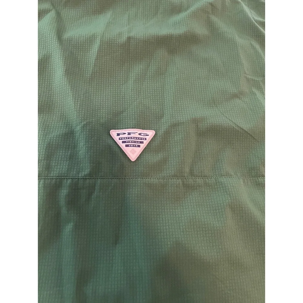 Columbia PFG USF Bulls Fishing Shirt Mens XL Green Short Sleeve Button Down